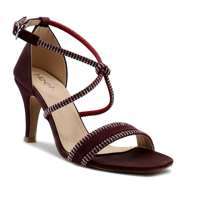 Chic and stylish women's shoes for garden partiesMaroon Fancy Sandal L00660028