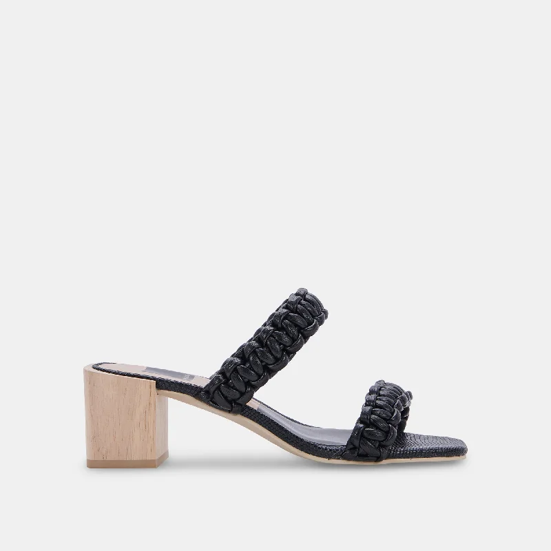 Bold and colorful women's shoes for making a statementZENO SANDALS BLACK STELLA