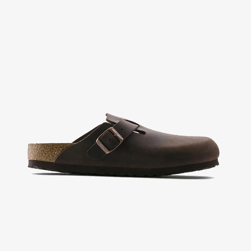 Stylish and elegant women's shoes for weddingsBirkenstock | BOSTON OILED LEATHER  { BROWN/HABANA