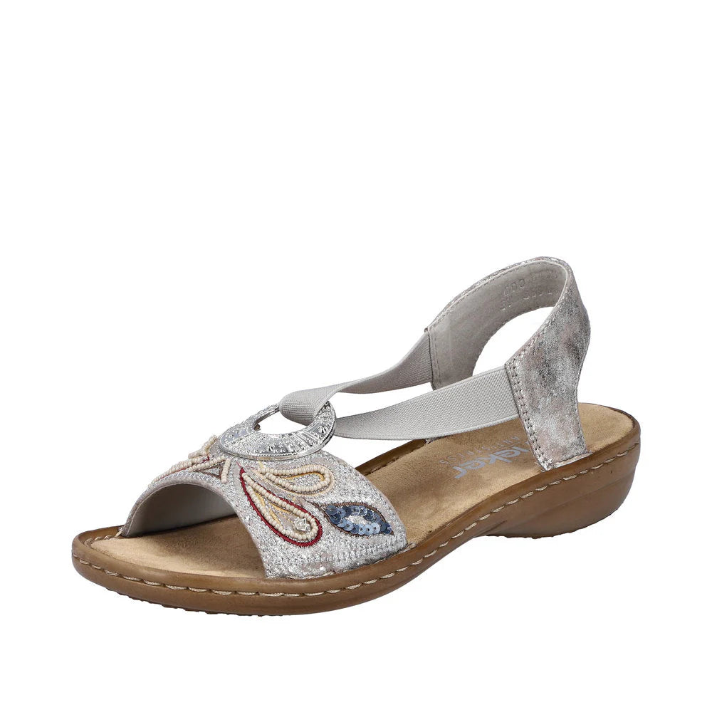 Chic and trendy women's shoe fashionsRieker Women's Regina B4 Sandal in Rose Metallic