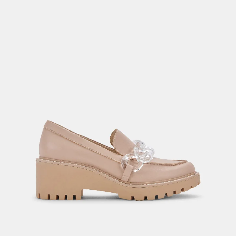 Flattering and stylish women's shoes for wide feetHARIS LOAFERS LT BLUSH LEATHER