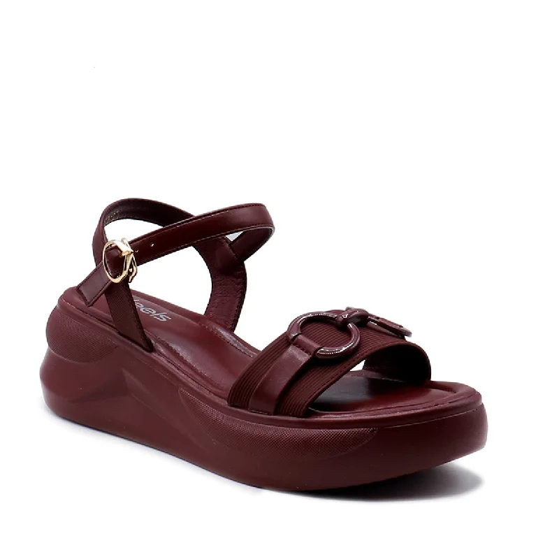Comfy and stylish women's shoes for everyday eleganceMaroon Casual Sandal 078127