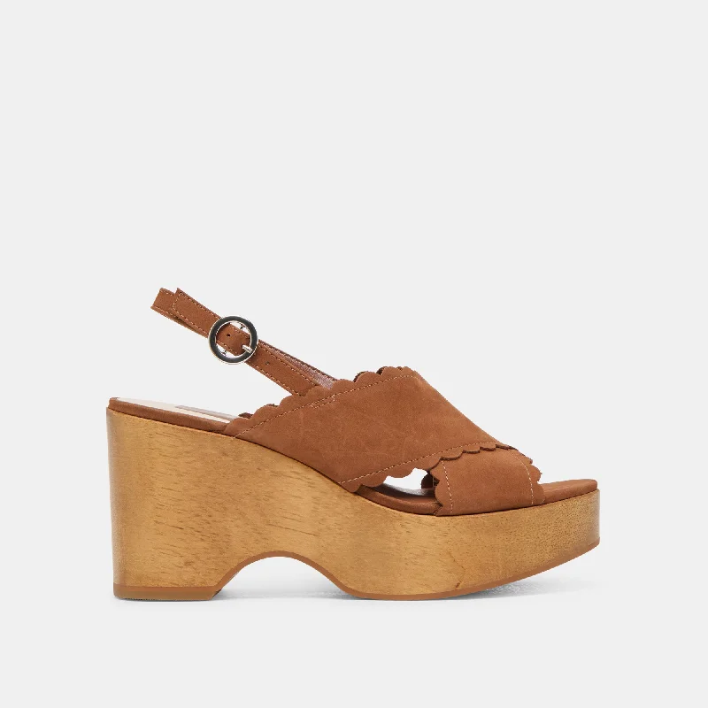 Effortlessly stylish women's shoe choicesDILION WEDGES DARK SADDLE NUBUCK