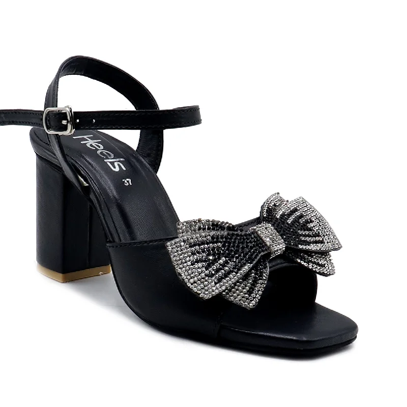 Elegant and sophisticated women's shoes for mature womenBlack Formal Sandal L00550006