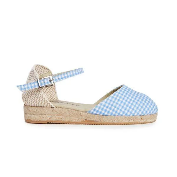 Durable and stylish women's shoes for active lifestylesMia Blue Gingham