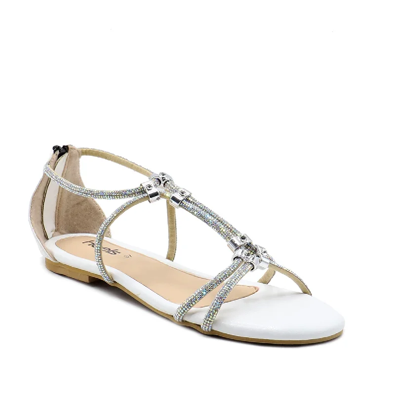 Elegant and refined women's shoe designsWhite Fancy Sandal L00600008
