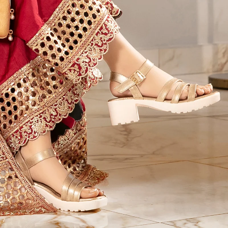 Colorful and vibrant women's shoe patternsGolden Formal Sandal L00780012