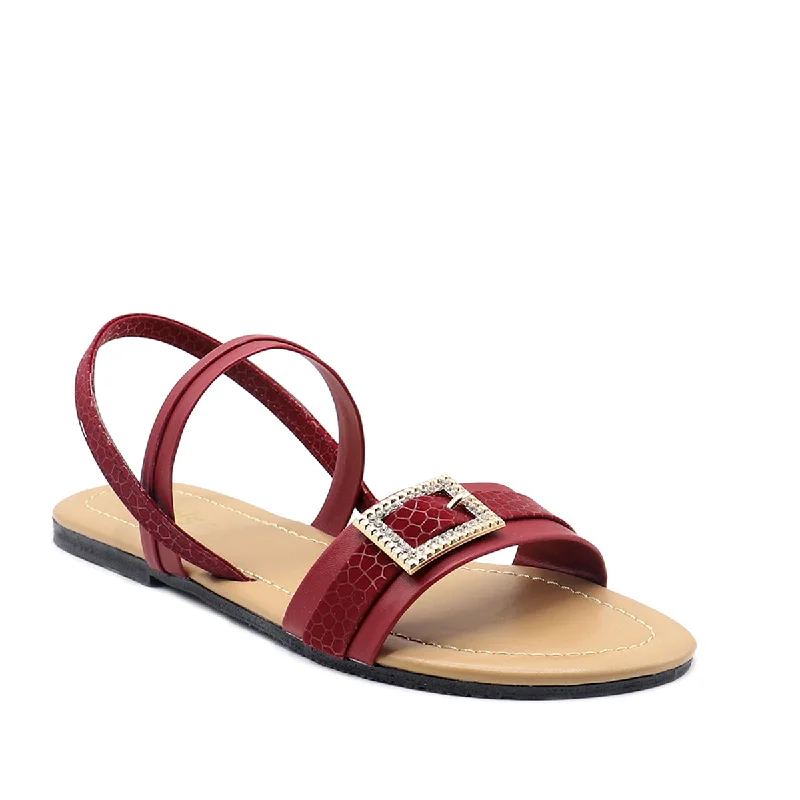 Comfy and casual women's shoes for the weekendMaroon Casual Sandal 000375