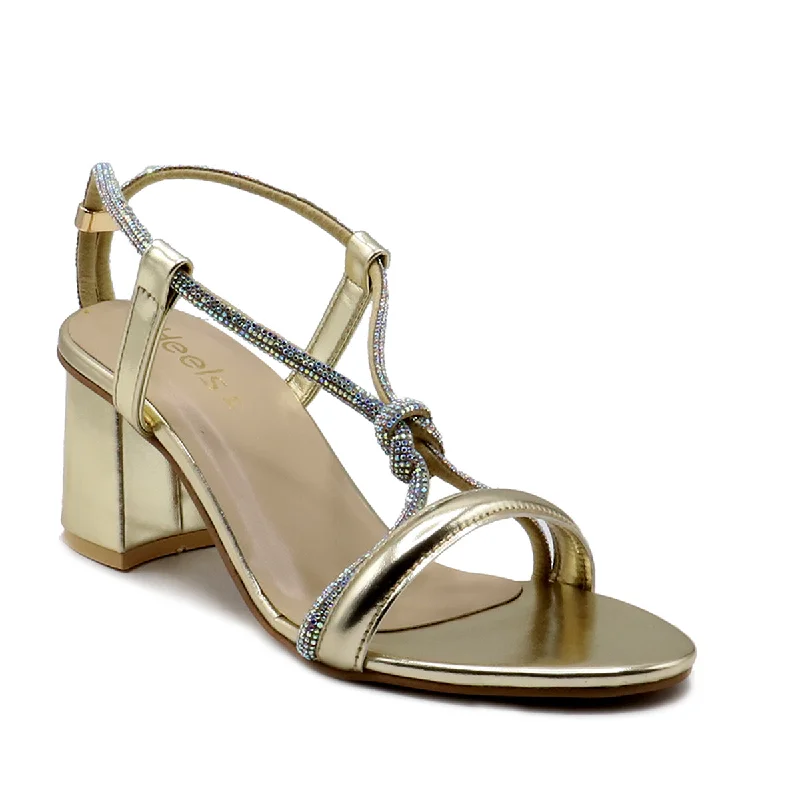 Bold and unique women's shoes for fashion-forward individualsGolden Fancy Sandal L00660023