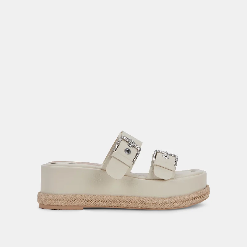 Versatile and stylish women's shoes for city walksCANYON SANDALS IVORY LEATHER