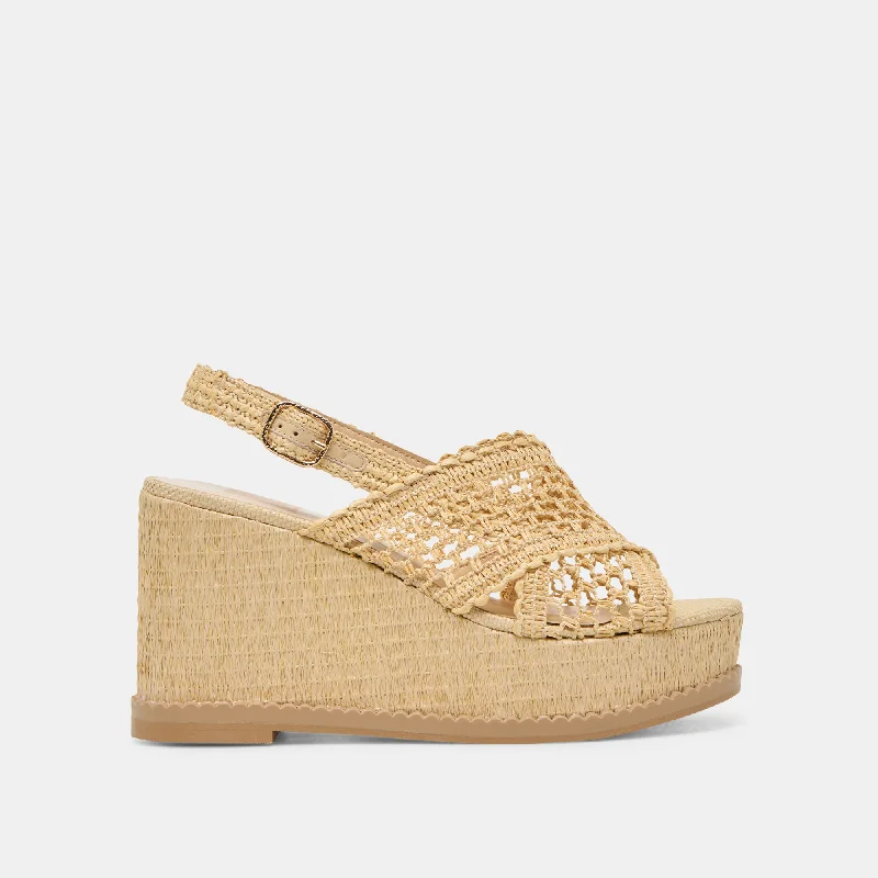 Chic and versatile women's footwearDEXLER WEDGES LT NATURAL WOVEN RAFFIA