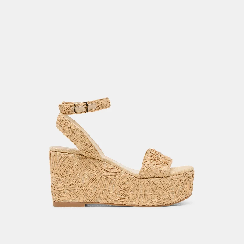 Stylish and comfortable women's shoes for long days at workTALISA WEDGES NATURAL MACRAME