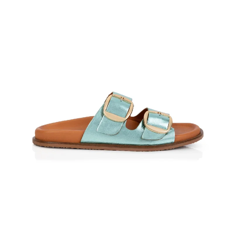 Luxurious and opulent women's shoe optionsTalia: Aqua Two Bar Sandals
