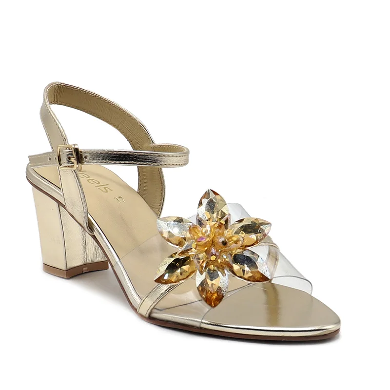 Warm and cozy women's shoes for winterGolden Fancy Sandal 066720