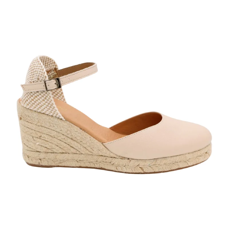 Stunning and glamorous women's shoes for evenings outPINAZ Cream Leather Espadrille
