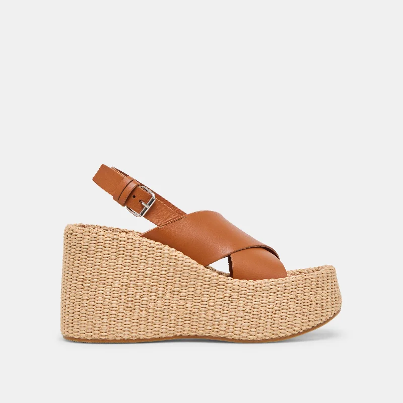 Luxurious and comfortable women's shoe options for special occasionsSKYLAR WEDGES BROWN LEATHER