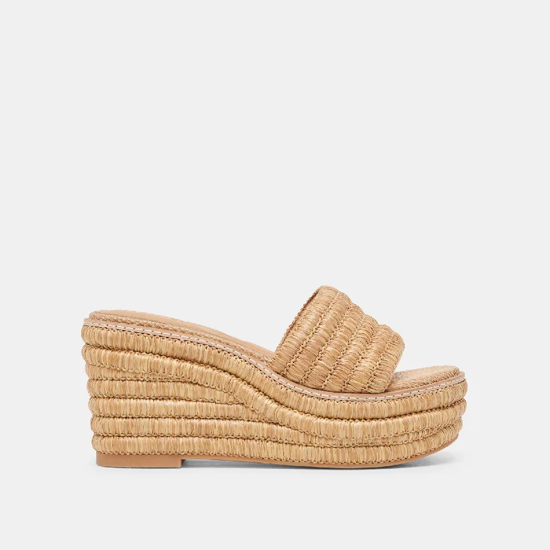 Comfortable yet fashionable women's shoesTHRONE WEDGES LT NATURAL RAFFIA