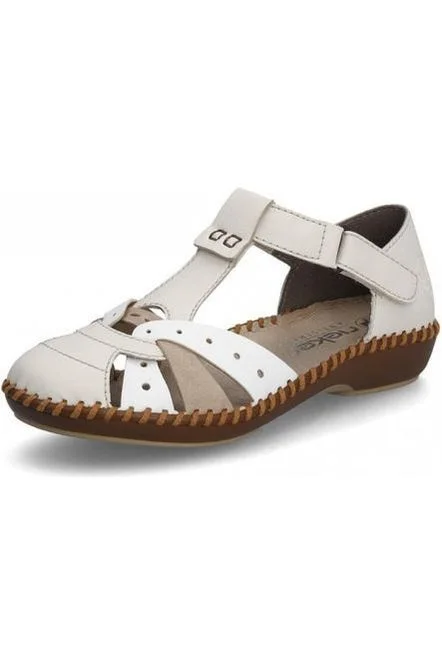 Versatile and stylish women's shoes for city walksRieker Womens M1655-61 White/Beige