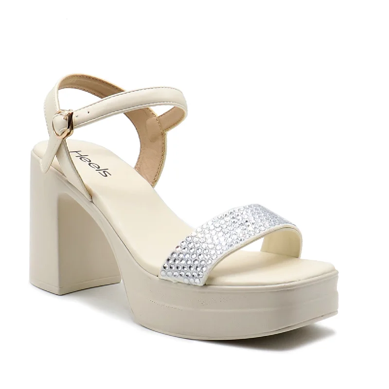 Vibrant and colorful women's shoe collectionsWhite Formal Sandal 055429