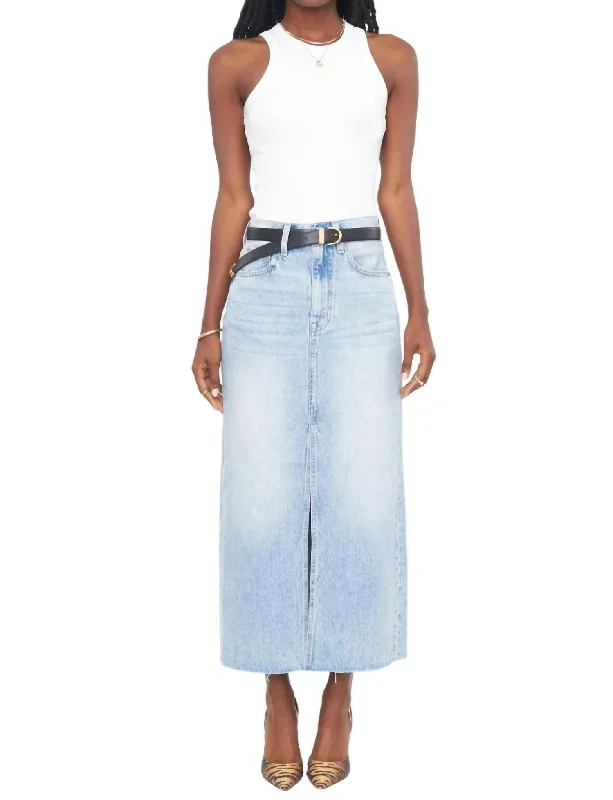 Alice Denim Maxi Skirt In Brooklyn