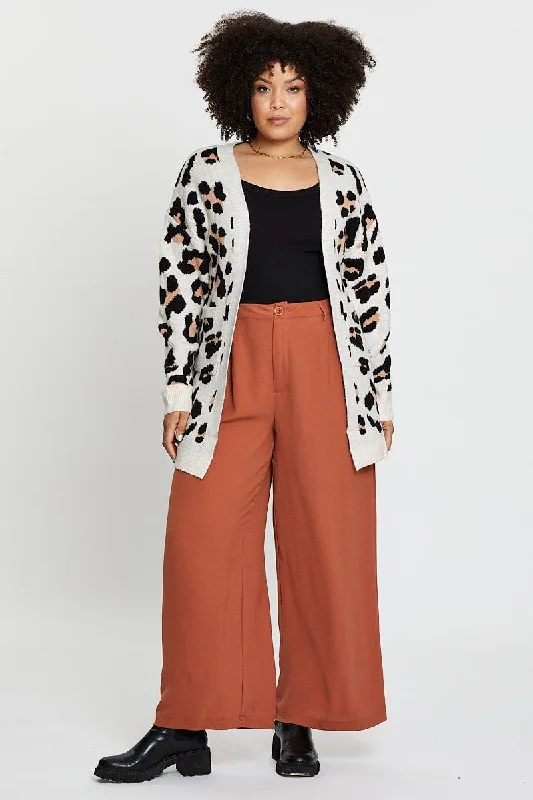 Animal Print Longline Cardi