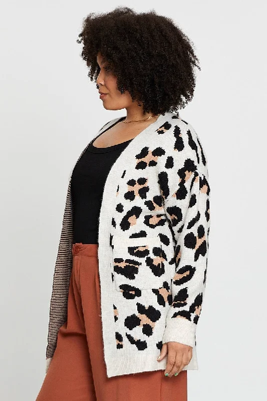 Animal Print Longline Cardi