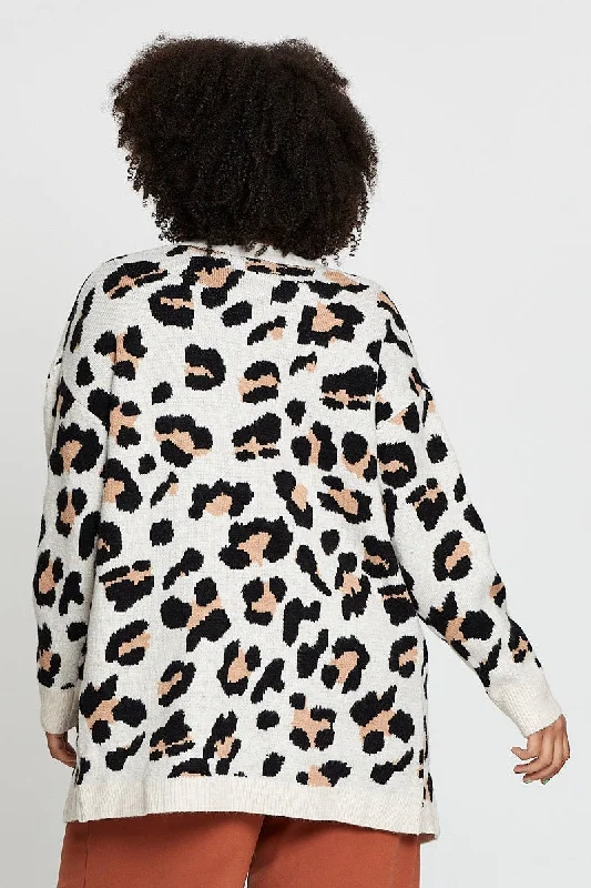 Animal Print Longline Cardi