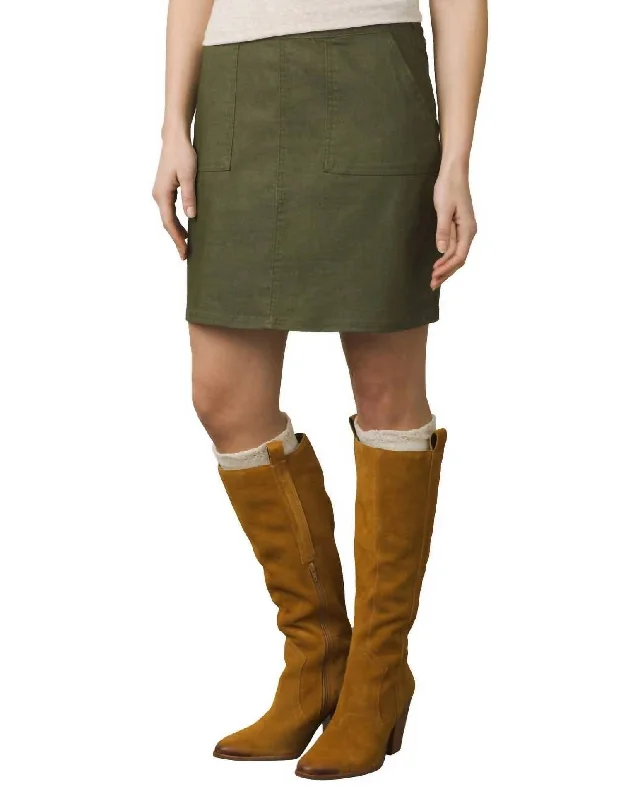 Kara Skirt In Cargo Green