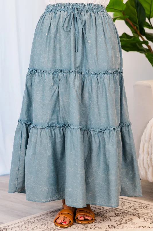 My Kind Of Girl Skirt, Blue Grey