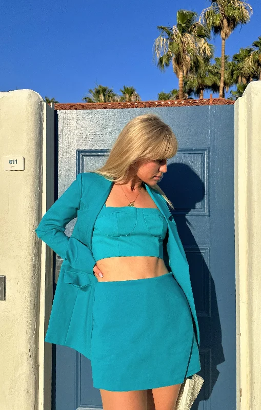 Spencer Skort ~ Teal Suiting