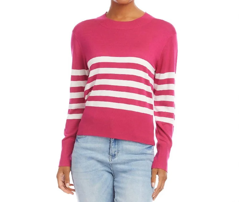 Stripe Sweater In Pink