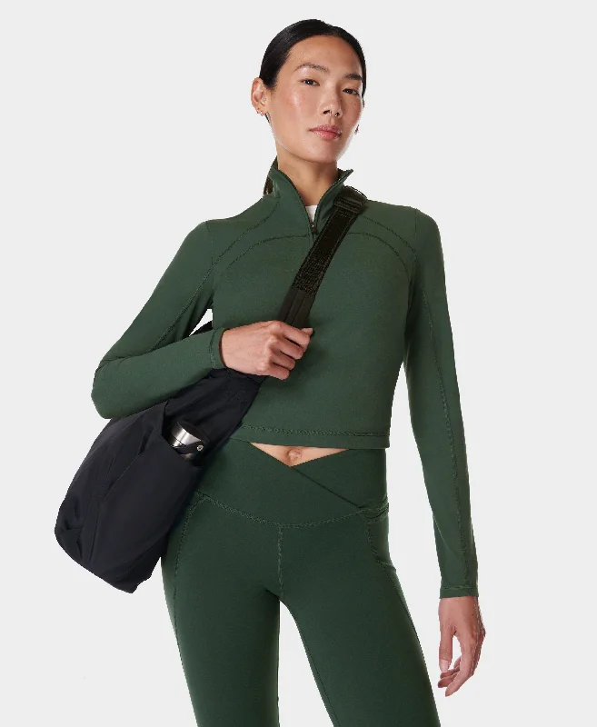 Super Soft Half Zip Sb9349 Trek-Green