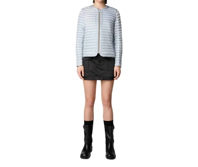 Carina Puffer Jacket In Crystal Gray