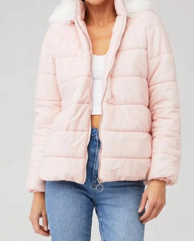 Pre-Loved Snowbird Puffer Jacket In Frosty Pink