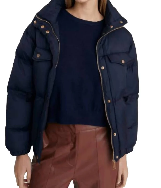 Ringo Puffer Jacket In Navy