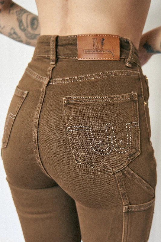 Farm Nap Jeans Brown Denim