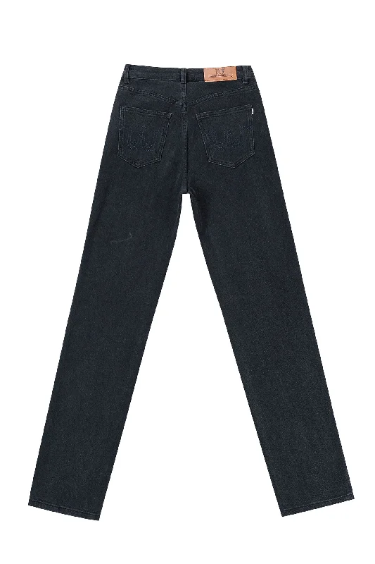 TALL Nap Jeans for big butts black denim