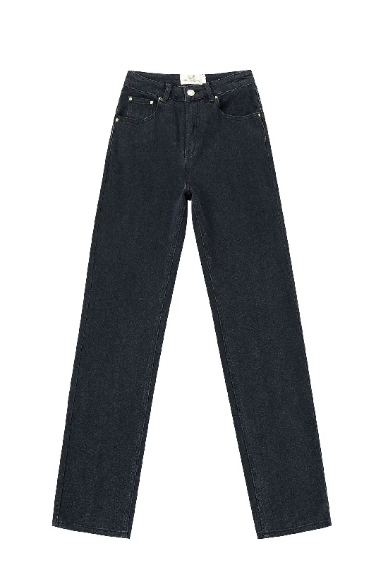 TALL Nap Jeans for big butts black denim