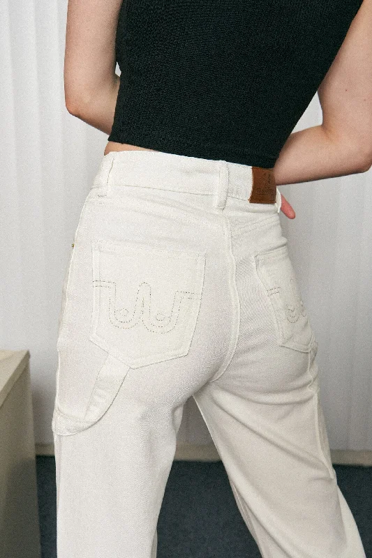 TALL Farm Nap Jeans White