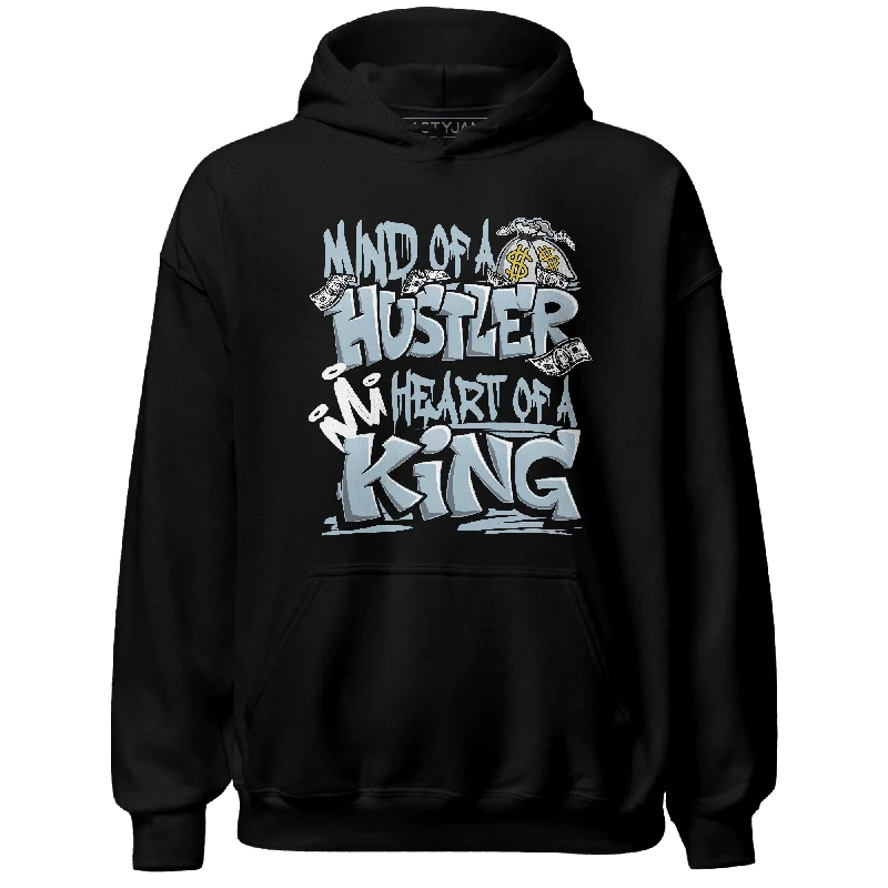 NastyJamz Blue Grey 13s Hoodie Match Hustler Heart King