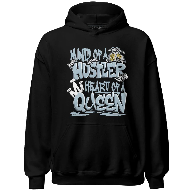 NastyJamz Blue Grey 13s Hoodie Match Hustler Heart Queen