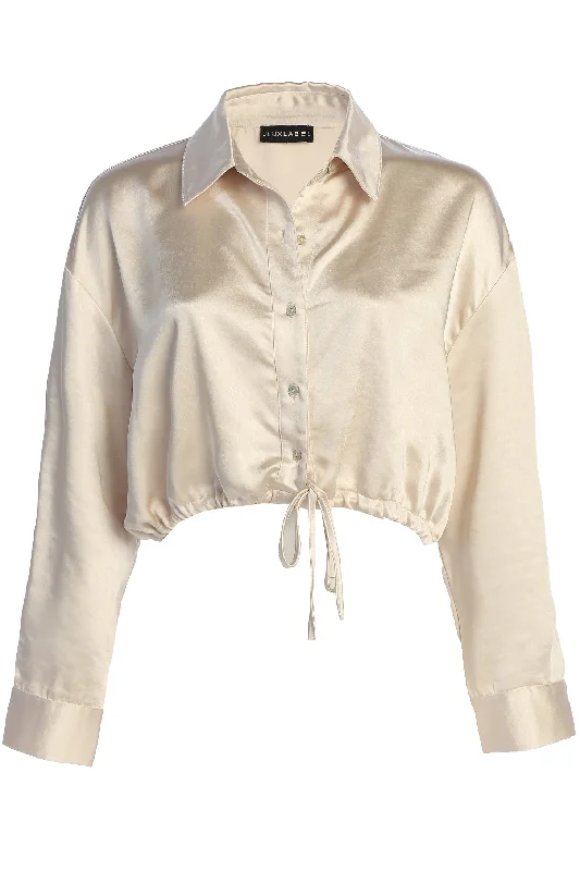 Champagne Kiah Button Up Top