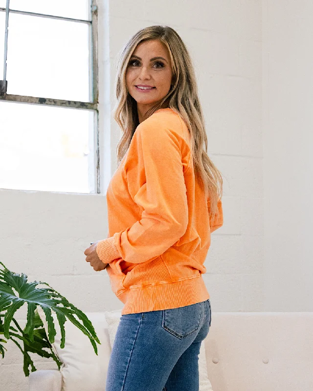 Girlfriend Crewneck Sweatshirt - Ash Light Orange