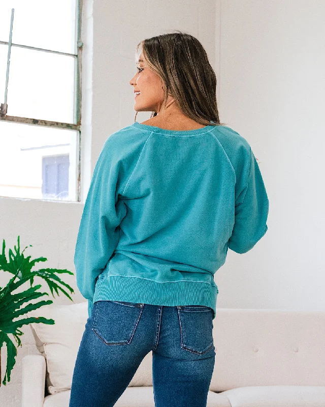 Girlfriend Crewneck Sweatshirt - Light Teal