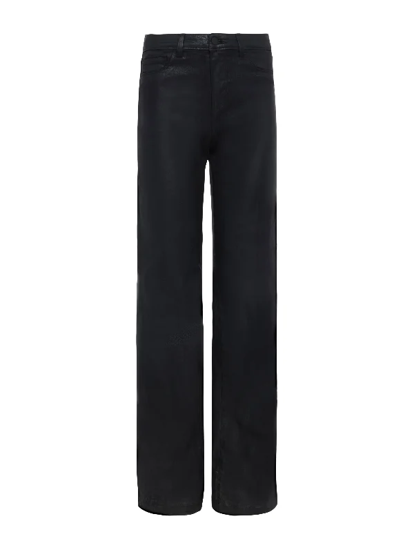 Clayton Coated Wide-Leg Jean