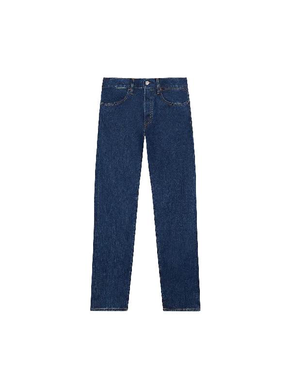 Nettle Denim Straight Leg Jeans—mid wash