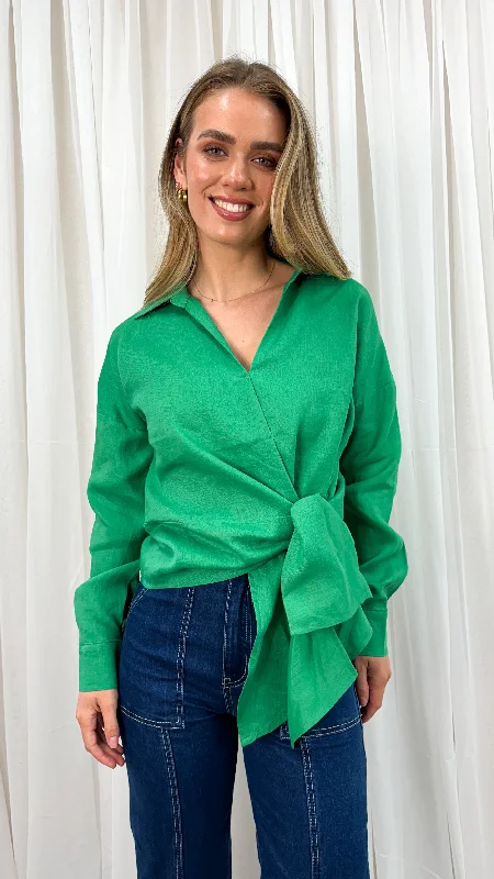 COMO LONG SLEEVE SHIRT - GREEN