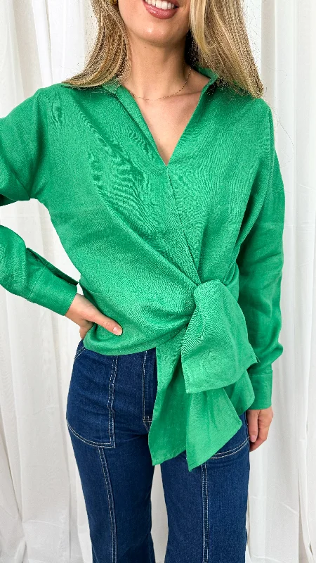 COMO LONG SLEEVE SHIRT - GREEN