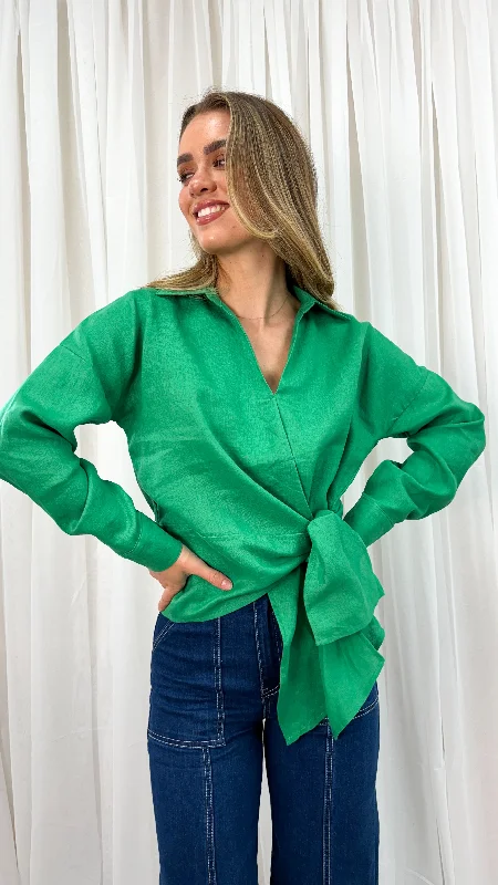 COMO LONG SLEEVE SHIRT - GREEN