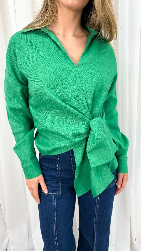 COMO LONG SLEEVE SHIRT - GREEN